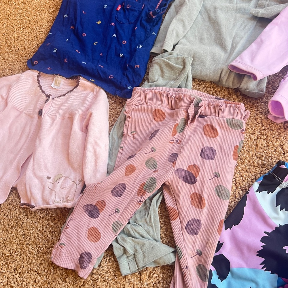 Baby Girl 9M Clothing Bundle Adidas Levi’s Carter’s 10pc Lot - Picture 4 of 6